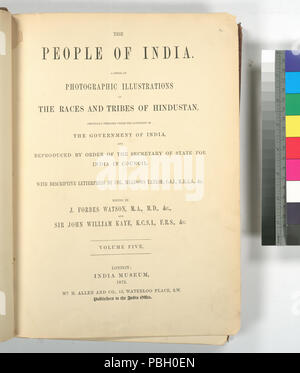 1665 Il popolo dell India - una serie di illustrazioni fotografiche, con stampa in rilievo descrittivo ... (Titolo pagina, V. 5) (NYPL b13409080-1125466) Foto Stock