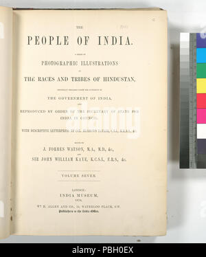 1665 Il popolo dell India - una serie di illustrazioni fotografiche, con stampa in rilievo descrittivo ... (Titolo pagina, V. 7) (NYPL b13409080-1125589) Foto Stock