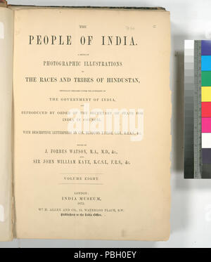 1665 Il popolo dell India - una serie di illustrazioni fotografiche, con stampa in rilievo descrittivo ... (Titolo pagina, V. 8) (NYPL b13409080-1125655) Foto Stock