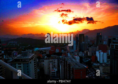 Architettura della Sabana Grande Area in Caracas Venezuela, quartiere degli affari e dello shopping. Foto Stock