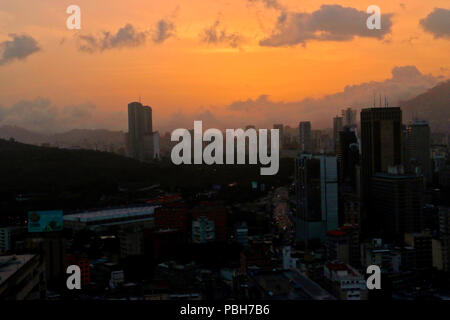 Architettura della Sabana Grande Area in Caracas Venezuela, quartiere degli affari e dello shopping. Foto Stock