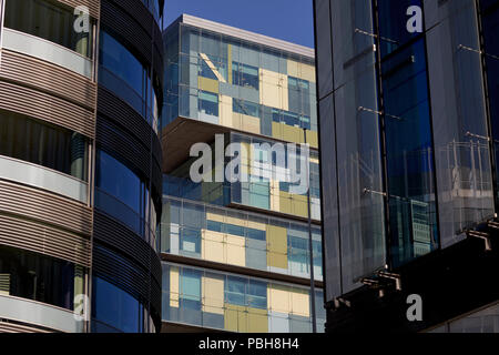 Spinningfields, Manchester City Centre Manchester giustizia civile centro alto della corte nel moderno edificio dagli architetti Denton tappatrice Marshall Foto Stock