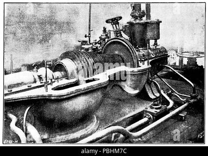 1703 La turbina a vapore, 1911 - Fig 29 - Parsons' combinata Impule-Reaction turbina Foto Stock
