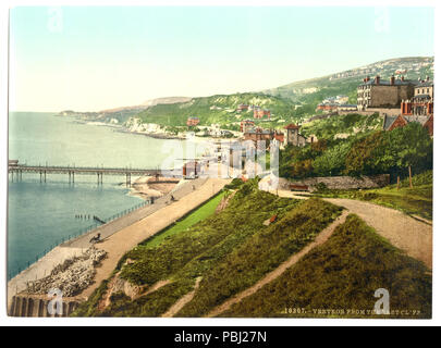 1802 Ventnor, dall'East Cliff, Isle of Wight, Inghilterra-LCCN2002708264 Foto Stock