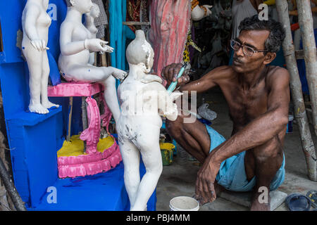 Kumartuli, quartiere delle statue, Calcutta, India Foto Stock