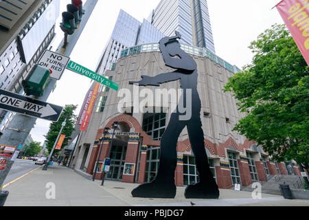 Seattle, Washington - 30 Giugno 2018 : Seattle Art Museum building a Seattle, WA. È il principale museo edificio situato sulla prima strada in downtow Foto Stock