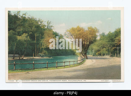 1863 Wissahickon Creek e Drive, Fairmount Park, Philadelphia, PA (NYPL b12647398-69598) Foto Stock