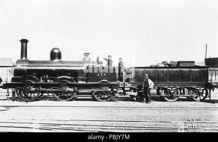 . Inglese: fotografia di LNWR n. motore 578 DX Classe . tra il 1861 e il 1870 930 LNWR n. motore578 DX Classe Foto Stock