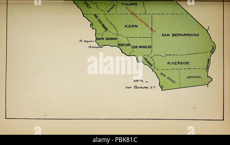 993 Mappa dei distretti di equalizzazione della California (1909) b Foto Stock