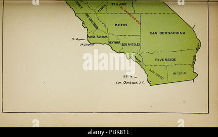 994 Mappa dei distretti della ferrovia della California (1909) b Foto Stock