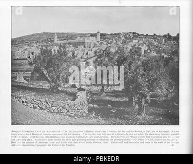 749 Hebron. Salomone moschea, copertura di caverna di Macpela, 56.terra santa fotografato. Daniel B. Shepp. 1894 Foto Stock