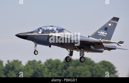 Leonardo Aermacchi M-346FA - Multirole variante in grado di aria-aria e aria-superficie combattere con advanced radar e caratteristiche stealth Foto Stock