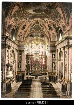 . Interior Scalzi, Venezia, Italia. Ulteriori informazioni circa la stampa Photochrom Collection è disponibile a http://hdl.loc.gov/loc.pnp/pp.pgz; stampa n. '9300'.; titolo dalla Detroit Publishing Co., catalogo J-sezione estera, Detroit, Michigan. : Detroit Publishing Company, 1905.; fa parte di: Viste di architettura e di altri siti in Italia nella stampa Photochrom collection.. Tra il 1890 e il 1900 807 interno Scalzi, Venezia, Italia-LCCN2001701067 Foto Stock