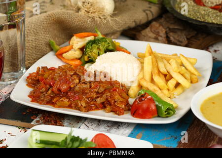Il Saute di carne Foto Stock