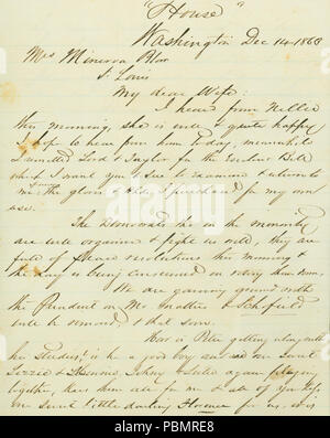 908 lettera firmata Henry T. Blow, Washington, a Minerva Blow, Dicembre 14, 1863 Foto Stock