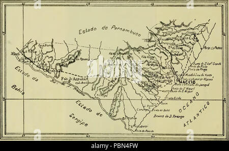 995 Mapa de Alagoas, c.1903 Foto Stock