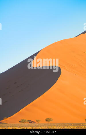 La Namibia Sossusvlei Dune 45, più riconoscibili punti im paese. Foto Stock