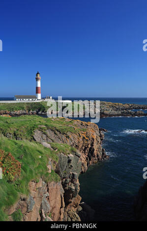 Boddam Lighthouse, anche knownas Buchanness faro Foto Stock