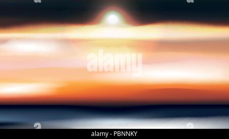Nuvole paesaggio al tramonto o Alba - Illustrazione Vettoriale Illustrazione Vettoriale