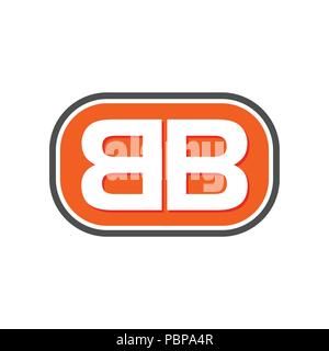 BB iniziali Lettermark simbolo vettore Logo grafico del modello di progettazione Illustrazione Vettoriale