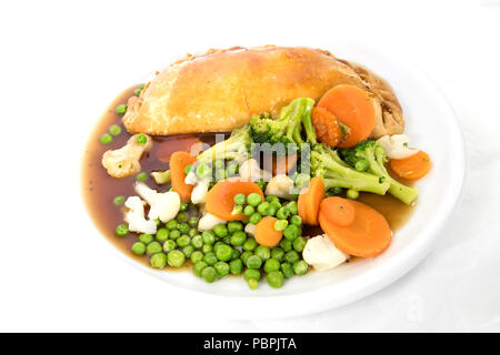 Un pastoso e cena vegetale Foto Stock