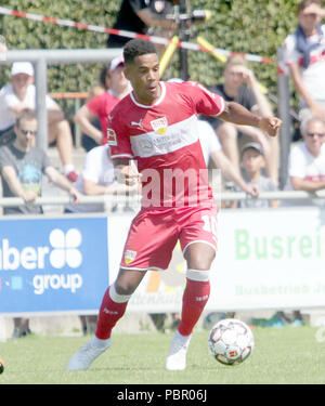 Heimstetten, Germania. 29 Luglio, 2018. Daniel DIDAVI (Stoccarda), .friendly VfB Stuttgart vs SE Eibar, Sportpark Heimstetten/Germania, luglio 29, 2018 come preparazione per la prossima stagione gioca il primo campionato di squadre di Germania e Spagna, Credito: Wolfgang Fehrmann/ZUMA filo/Alamy Live News Foto Stock