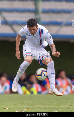 Dawid Kownacki (Sampdoria) durante l'italiano la pre-stagione amichevole tra Parma 1-3 Sampdoria presso lo Stadio Briamasco sulla luglio 28, 2018 a Trento, Italia. Credito: Maurizio Borsari/AFLO/Alamy Live News Foto Stock