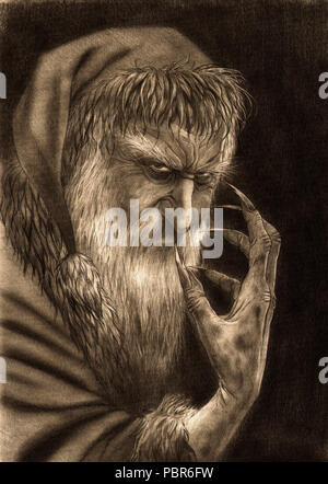 Bad Santa Claus spooky allegria natalizia Foto Stock