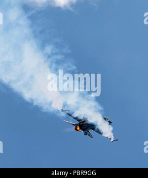 F-16A Fighting Falcon, 'Vador' buio Falcon, 2 PARAFANGO, belga componente dell'aria, Foto Stock