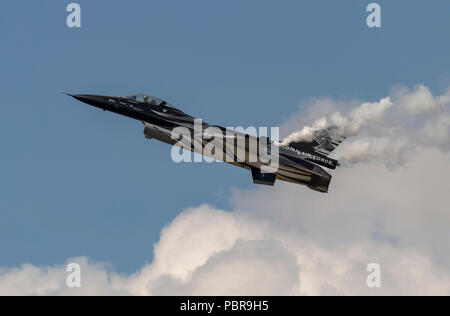 F-16A Fighting Falcon, 'Vador' buio Falcon, 2 PARAFANGO, belga componente dell'aria, Foto Stock