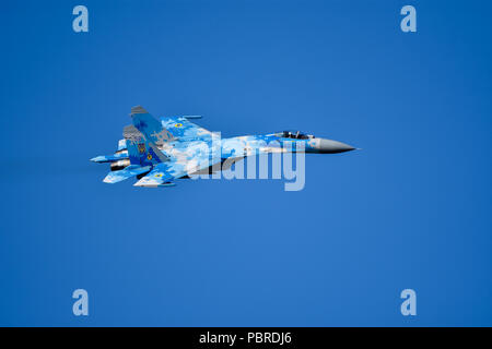 Aeronautica militare ucraino Sukhoi SU-27 il flanker RIAT Fairford 2018 Foto Stock
