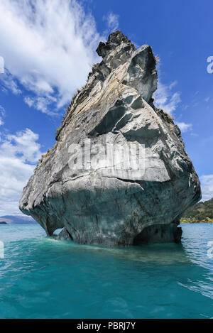 Capilla de Marmol, Cappella di marmo, grotta di marmo, Cuevas de Marmol, Lago General Carrera, Puerto Río tranquilo, Región de Aysén Foto Stock