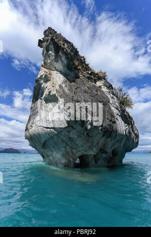 Capilla de Marmol, Cappella di marmo, grotta di marmo, Cuevas de Marmol, Lago General Carrera, Puerto Río tranquilo, Región de Aysén Foto Stock