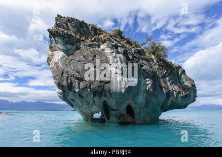 Capilla de Marmol, Cappella di marmo, grotta di marmo, Cuevas de Marmol, Lago General Carrera, Puerto Río tranquilo, Región de Aysén Foto Stock