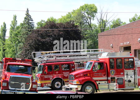 Emergenza carrelli antincendio Foto Stock