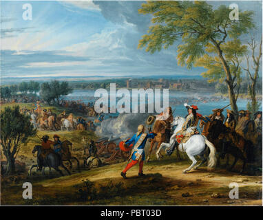 Adam Frans van der Meulen - La traversata del Reno a Lobith, 12 giugno 1672. Foto Stock