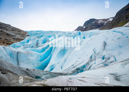 Parte del ghiacciaio Svartisen in Norvegia Foto Stock