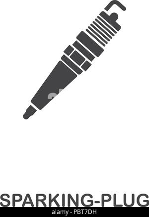 Sparking-Plug icona creativi. Elemento di semplice illustrazione. Sparking-Plug concept design di simbolo da parti di macchina di raccolta. Può essere utilizzata per il web, mobile, Illustrazione Vettoriale