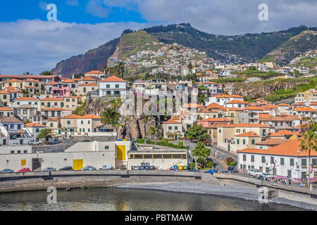 Vista sul Porto, Camara de Lobos Madeira Portogallo Foto Stock