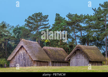 Villaggio anglosassone, West Stow, Suffolk, Regno Unito Foto Stock