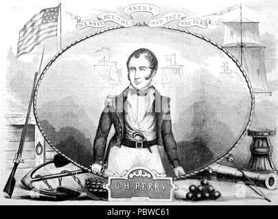 OLIVER HAZARD PERRY (1785-1819) americano comandante navale Foto Stock