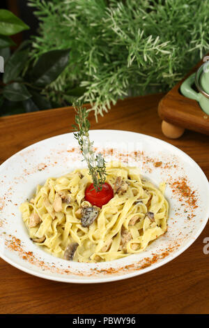 Alfredo Fettucine pasta Foto Stock