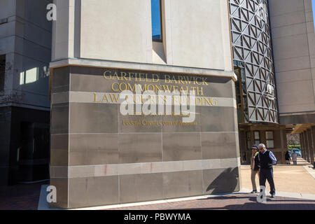 La Garfield Barwick Commonwealth Law Courts edificio su George st a Parramatta, Western Sydney , Australia Foto Stock