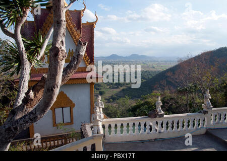 Battambang Cambogia, vista panoramica da Phnom Sampeou Foto Stock