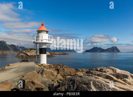 Faro in Kabelvag sulle Isole Lofoten Foto Stock