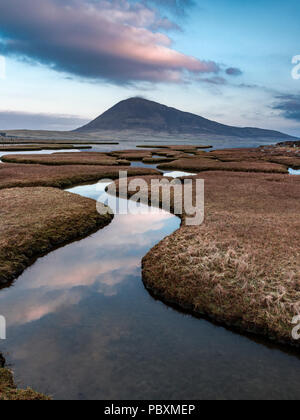Ceapabhal hill, Chaipaval e Northton Salt Marsh, Isle of Harris, Scotland, Regno Unito, Europa Foto Stock