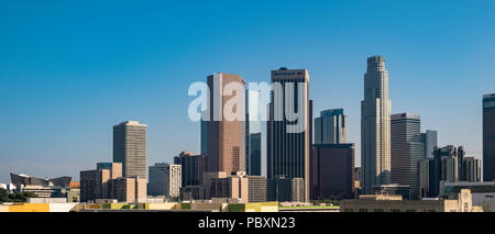 LA Skyline, cityscape di Los Angeles, California, CA, Stati Uniti d'America Foto Stock