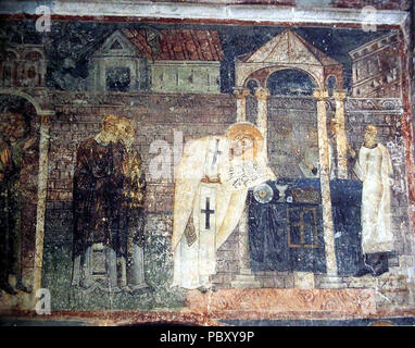 226 affreschi da Santa Sofia Chiesa a Ohrid 055 Foto Stock