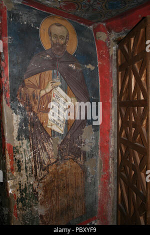 227 affreschi del Michele Arcangelo Chiesa di Lesnovo 0160 Foto Stock