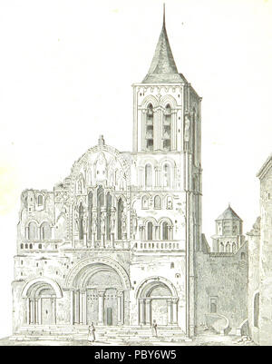 354 La facciata occidentale de la Basilique de Vézelay en 1836 Foto Stock